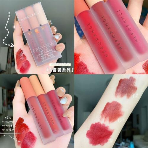 HERORANGE lip gloss bulk long lasting waterproof women cosmetic makeup dark red orange brown velvet matte liquid lipstick AC252