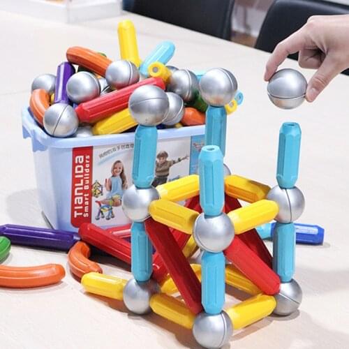 Large Size Magnetic Bars Toys Magnetic Desginer Magnet Building Blocks DIY Consturctor Toys for Children Gifts