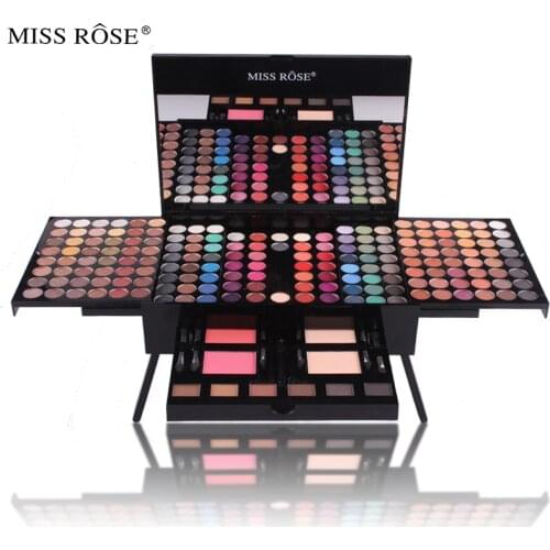 MISS ROSE 180 Color Shimmer Glitter Eye Shadow Palette Waterproof Cosmetic Profissional Matte Eyeshadow Cream Makeup Palette