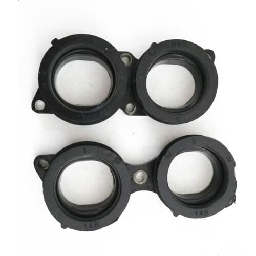 Motorcycle Carburetor Adapter Inlet Intake Pipe Rubber Mat For Yamaha 14B-13595-00 14B-13596-00 YZF R1 R1 RaceBase 14B1359500