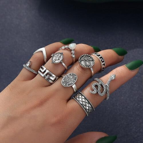 Snake Rings Set for Women Anillos Jewelry Bague Femme Fing sets for Girls Punk Accessories Fashion Schmuck Jewellery