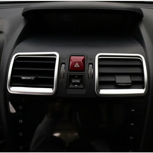 Car Middle Console Air Vent AC Dashboard Cover Trim For Subaru Forester SJ 2014 2015 2016 2017 2018 Accessories car styling