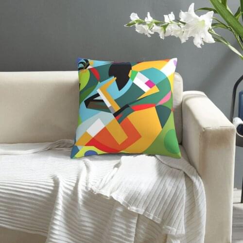 Abstract Colorful Artwork Of Saxaphone Player pillowcase printed cushion cover sofa waist pillow pillow cover