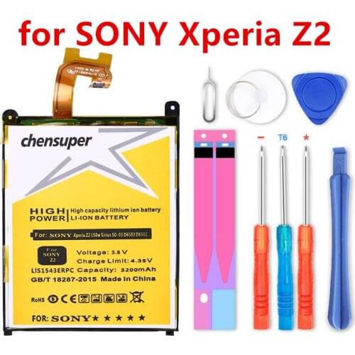 NEW 3200mAh LIS1543ERPC Battery for SONY Xperia Z2 L50 L50W L50U L50T D6502 D6503 Batteries