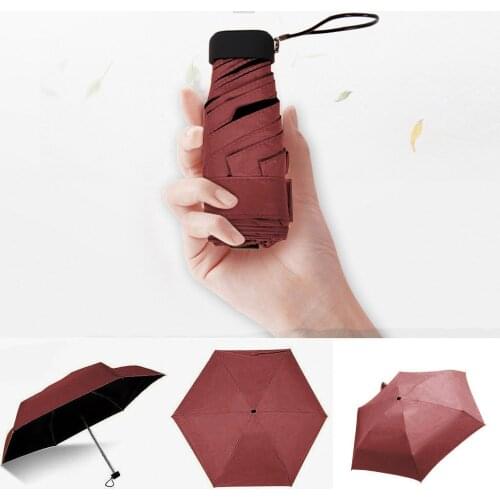 OCARDIAN Pocket Mini Umbrella Rain Women Windproof Durable 5 Folding Sun Umbrellas Portable Sunscreen Female Parasol Umbrella