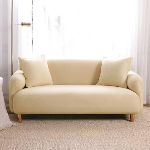 Solid Color Sofa Cover Elastic Universal All-inclusive Slipcover Washable Extensible Couch Cover For Home Living Room Bedroom