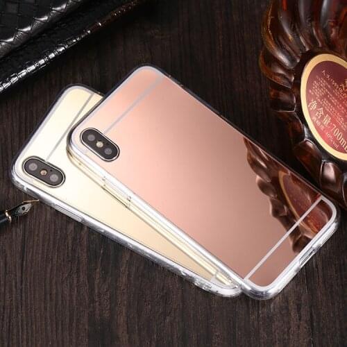 Luxury Mirror Case for Samsung Galaxy A10 A20 A30 A40 A50 A60 A70 A80 A90 A10S A20S A20E A30S A50S A70S Makeup Mirror Soft Cover