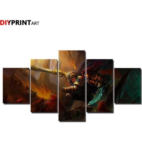LoL Game Poster 5 Panels Modern Wall Art Wall Decorations for Living Room A1960