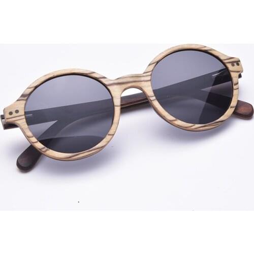 White Zebra Wood Sunglasses Polarized Glasses Men Women New Brand Designer Shades High Quality