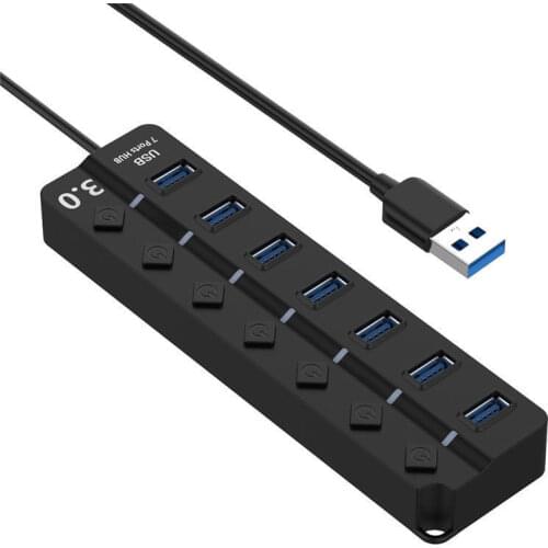 Usb Hub 3.0 5Gbps High Speed 7 Port Usb 3.0 Hub Splitter On/Off Switch For Macbook Laptop Pc