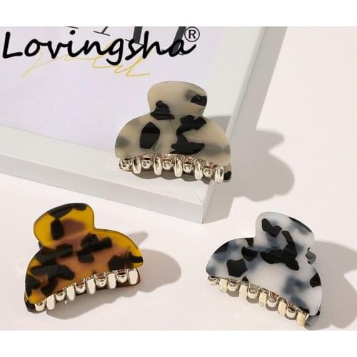 LOVINGSHA Leopard Hair Accessories For Women Girl Hair Claws Female Hair Crab Clamps Ladies Ponytail Hair Holder Rope FC258