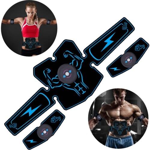 USB Charging Abdominal Muscle Trainer EMS Stimulator ABS Electrostimulation Fitness Massager Abdomen Slimming Home Gym Equipment