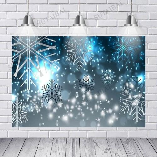Winter Snowflakes Wonderland Photography Background Christmas Window Snow Backdrop Wooden House Decor Backgrounds Photo Studio