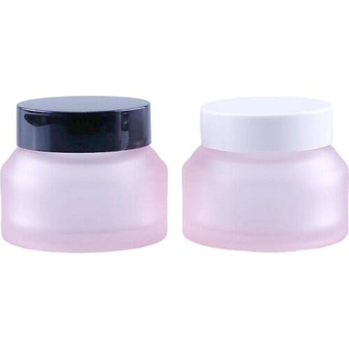 100pcs/lot Empty 15g 30g 50g Pink Glass Jars Skin Care Cream Bottles Cosmetic Container Travel Packing Eye Cream Pot