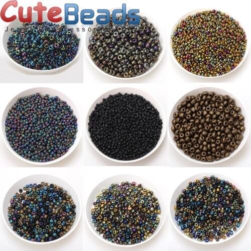 2mm 3mm 4mm 20G/lot plating /Matte Beads Crystal Glass Seed Beads for Jewelry Making DIY