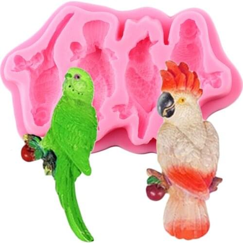 3D Animal Parrot Craft Soap Silicone Mold Bird Fondant Molds DIY Cake Decorating Tools Candy Chocolate Gumpaste Resin Moulds