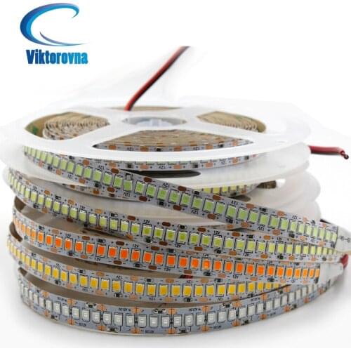 5m 10mm PCB Single Row 2835 SMD 1200 Flexible LED Strip Light ip20 ip65 waterproof white/warm white/orange/blue/rgb Home Light