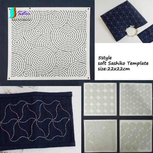 5style Large Size 22X22cm Round Circular Concentric Circle Soft Template Dress Diy Handmade Embroidery Tool Sashiko Template