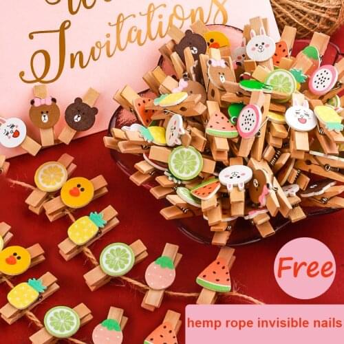 50PCS Mine Size Wooden Clips For Photo Clips Clothespin Craft Decoration Clips Pegs Home Wedding Decoration