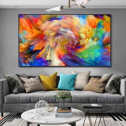 Abstract Graffiti Color Poster Canvas Painting Print Cuadros Art Wall Decoration Mural For Modern Home Living Room Decor No Fram