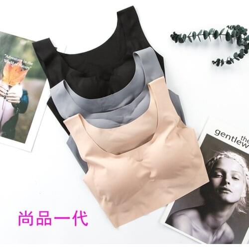 3D Sexy breathable ice silk Lingerie traceless Seamless Sport Bra Strapless Top Bra Push Up Bralette Brassiere Women Underwear