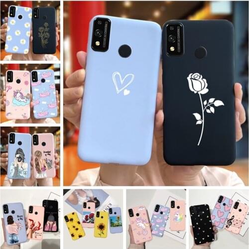 For Honor 9X Lite Case Beautiful Girl Printing Silicone Phone Cover For Huawei Honor 9X Lite 9 X 9XLite Soft TPU Coque Flower