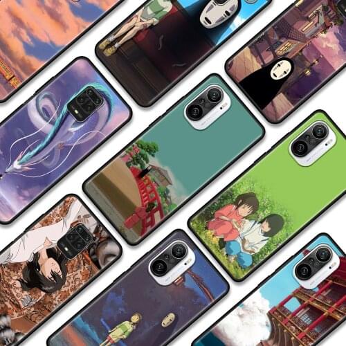 Phone Case For Xiaomi Redmi Note 10 9 9T 9S 8 8T 7 Pro Max TPU Cover Soft Fundas Black Capa Silicone Shell Spirited Away Ghibli