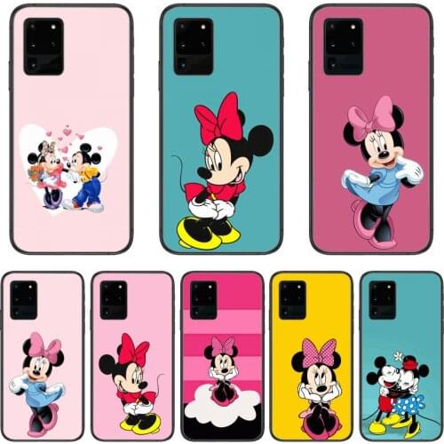 Disney Minnie Micky Mouse Phone cover hull For SamSung Galaxy S 6 7 8 9 10 20 21 Plus Edge E note 5G Lite Ultra black soft bum