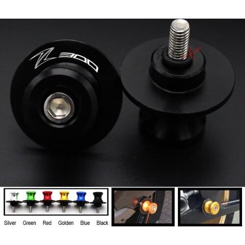 For Swingarm Spools Slider Mount Screws Kawasaki Z-300 Z300 Motorcycle Parts CNC Aluminum M10 2015-2017