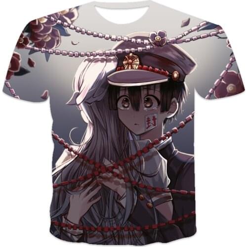 Summer Oversized Loose Mens T-shirt Clothes Short Sleeve Hanako-Jun Printed O-Neck Mens T-shirt