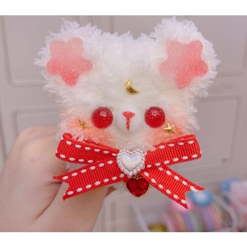 Lolita bear brooch pin diy hand made lolita harajuku lovely bowknot kawaii candy hair accessories