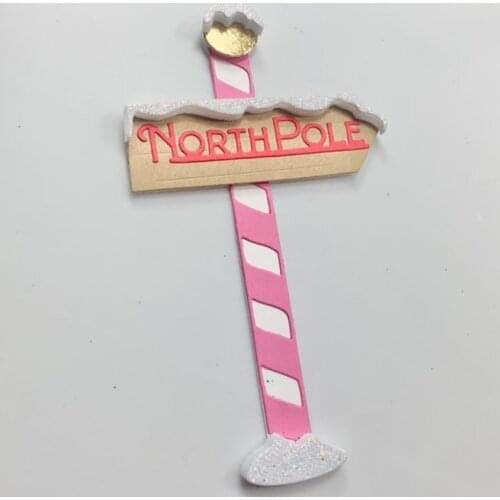 North Pole Metal Cutting Dies DIY Scrapbooking Card Stencil Paper Craft Handmade Album Handbook Decoration