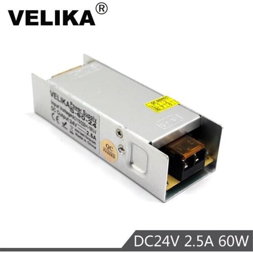 Mini Size Single Output 60W 24V 2.5A power supply Swtiching Power Supplies led driver transformer ac110v 220v For cnc cctv Light