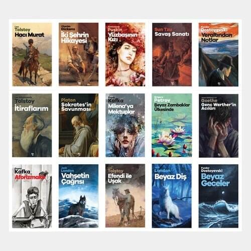 Folk Bookstore Gorgeous World Classics Set-15 Book Turkish