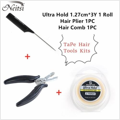 Neitsi Hair Extensions Tools Kits Replacement Tape / Connector / Plier / Brush For Keratin Fusion/ Tape In Human Hair Extension