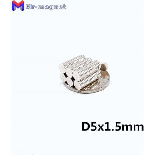 200Pcs 5 x 1.5 mm Neodymium Magnet N35 Small Round D5*1.5 5x1.5 Mini Super Strong Super Powerful Magnetic Magnets Disc For Craft