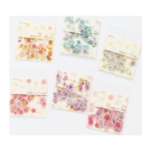 Fresh romantic flowers sticker set Organizer Calendar Diary Book Planner Scrapbook Decoration Diary Sticker papeleria