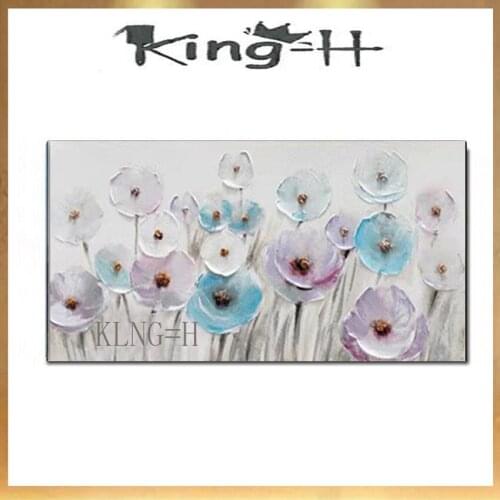 Hand-painted knife flowers of modern style subject home decoration oil painting bedroom picture hotel lobby large mural