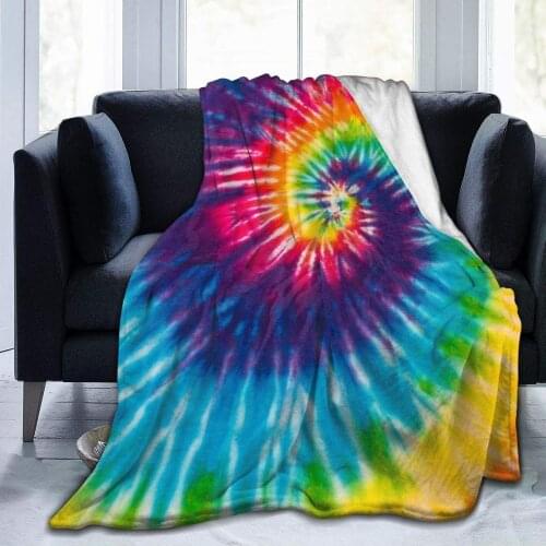 Sherpa Throw Blanket Super Soft Warm Fleece Blanket for Children Teens Young Girls Adult Tie Dye
