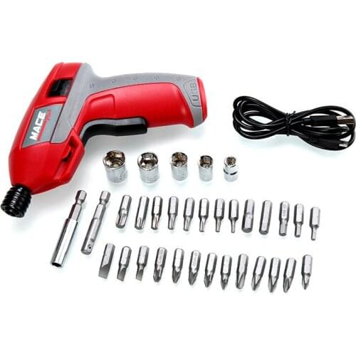 Portable USB 4.2V Electric Screwdriver Cordless Drill with LED Lighting Lamp Lithium Battery Electric Hand Drill Power tool set