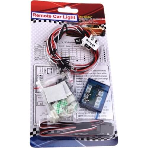 RC LED Bright 12 Leds Car LED lamps light Strobe lighting System kit for All 1/10th Scale and Smaller RC Car Trucks Model