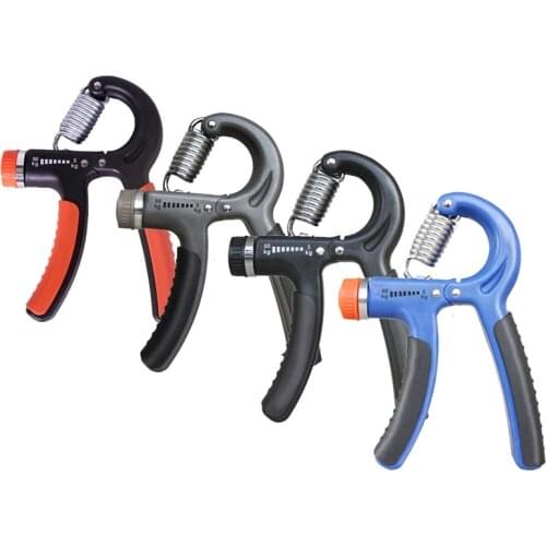 5-60KG R-Shape Adjustable Hand Grip Finger Exercise Strengthener Gripper Spring Wrist Trainer Fitness Equipment Color Random