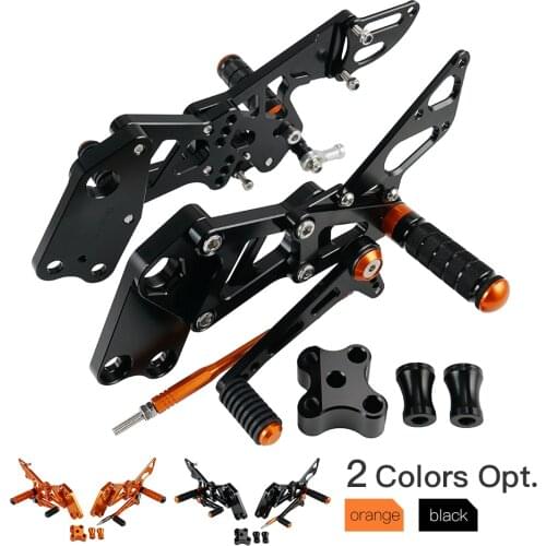 Motorcycle Adjustable Rearset Footrests Foot Pegs Pedals Rear For KTM RC125 RC200 RC390 RC 125 200 390 2014-2020 2019 2018