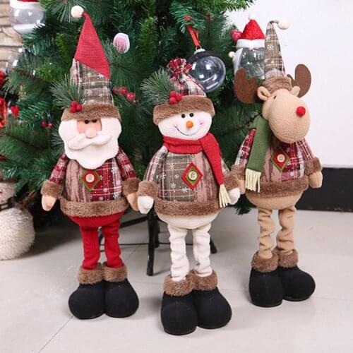 Santa Claus Snowman Elk Dolls Christmas Ornaments Merry Christmas Favor Party Decorations For Home New Year 2020 Weihnachtsdeko