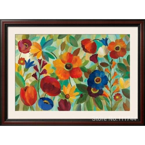 Modern art abstract Summer Floral V by Silvia Vassileva painting High quality Hand painted
