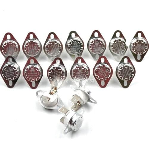 Thermostat KSD301/KSD302 40~300C Ceramics 16A250V 45C 50C 55C 60C 75C 80C 85C 90C 95C degrees Normally Closed open