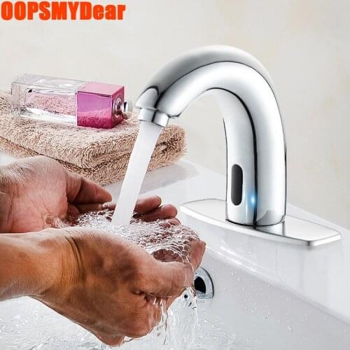 Intelligent Touchless Faucet Bathroom Infrared Motion Sensor Tap Basin Sink Smart Copper Grifo Washbasin Automatic Chrome Kraan