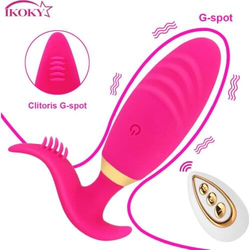 IKOKY 10 Speed Vibrating Egg Dildo Vibration Panties Clitoral Stimulator Erotic Wearable Vibrator Sex Toys for Women