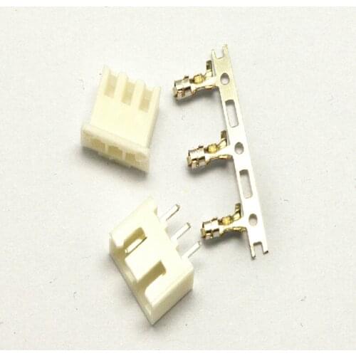 100Set/Lot XH2.54 2.54mm 3Pin 3P Straight Needle 180 degree Male Pin Header + Terminal + Female Housing Connector