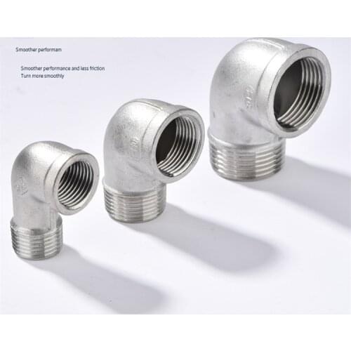 304 stainless steel 90 degrees pipe fittings 1/4'' 1/2'' DN8 DN10 DN15 DN20
